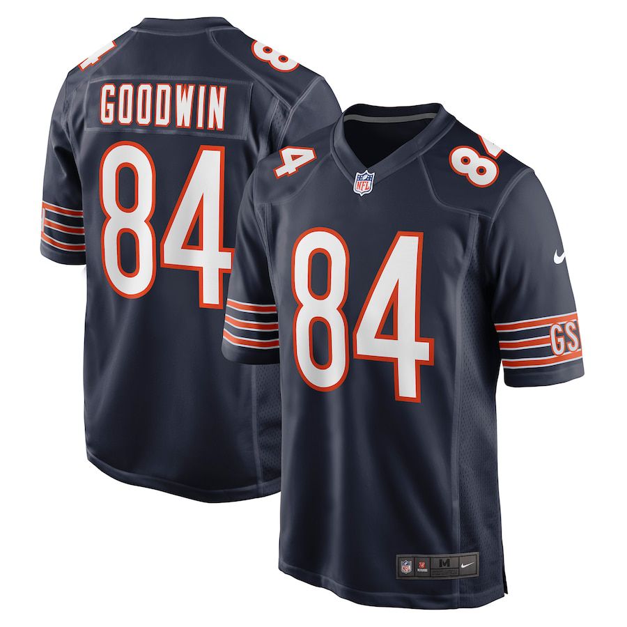 Men Chicago Bears #84 Marquise Goodwin Nike Navy Game NFL Jersey